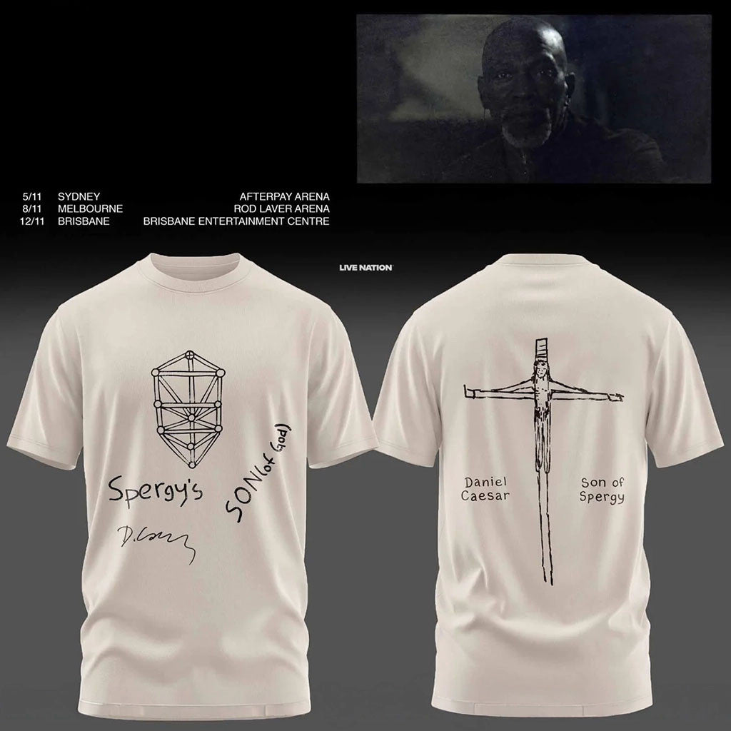 Daniel Caesar Merch Son Of Spergy Tour 2026 Cross Faith T-Shirt Music Lover Gift Ideas For Him - Merchluma