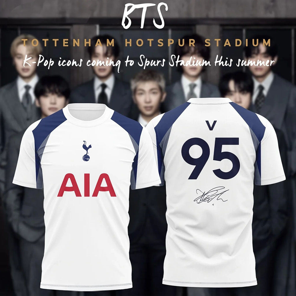 #95 V BTS World Tour Arirang In London T-Shirt BTS V Merch Gifts For Kpop Fans - Merchluma