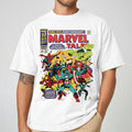 Marvel Tales King Size Anniversary Classic Superheroes Comic Graphic White T-Shirt Fan Gift - Merchluma