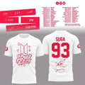 BTS #93 Suga World Tour T-Shirt White BTS Army Merch Gift Ideas For Kpop Fans - Merchluma