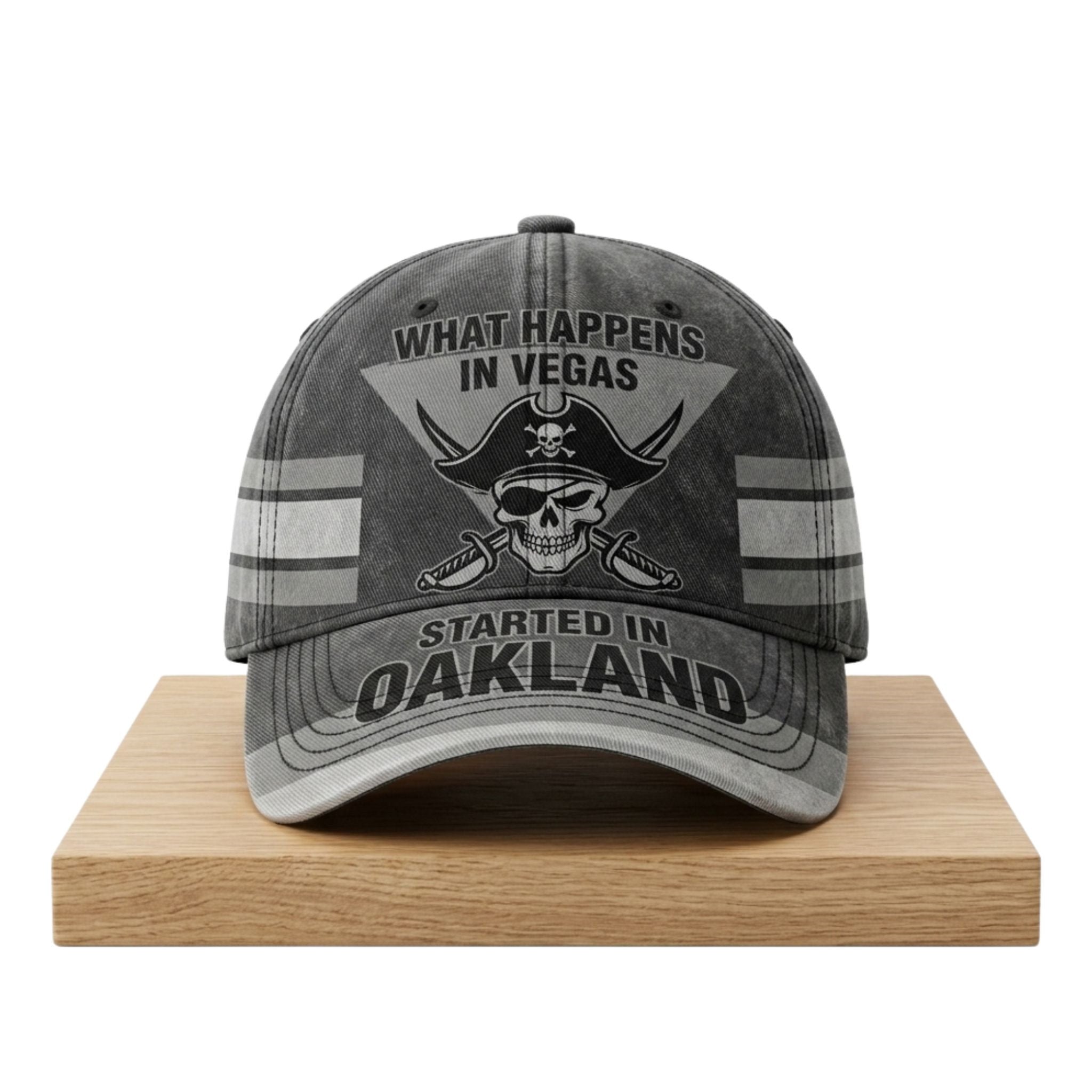 Raiders What Happens In Vegas Started In Oakland 2026 Hat Las Vegas Raiders Merch Gifts For Fan - Merchluma