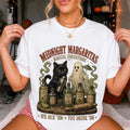 Midnight Margaritas Magical Concoctions Black Cat Cocktail Spooky T-Shirt Halloween Shirt - Merchluma