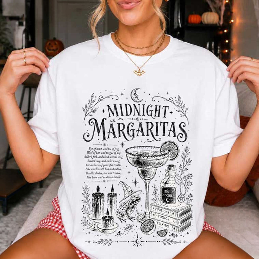 Midnight Margaritas Practical Magic 2 Witchy Halloween T-Shirt Gifts For Friends - Merchluma