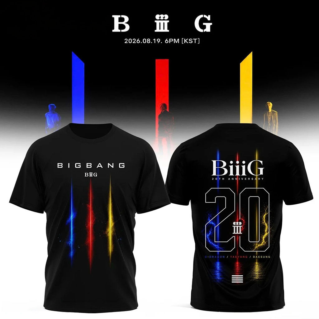 BigBang Merch BigBang 20th Anniversary World Tour 26 27 T-Shirt Kpop Merch Store Fan Apparel - Merchluma