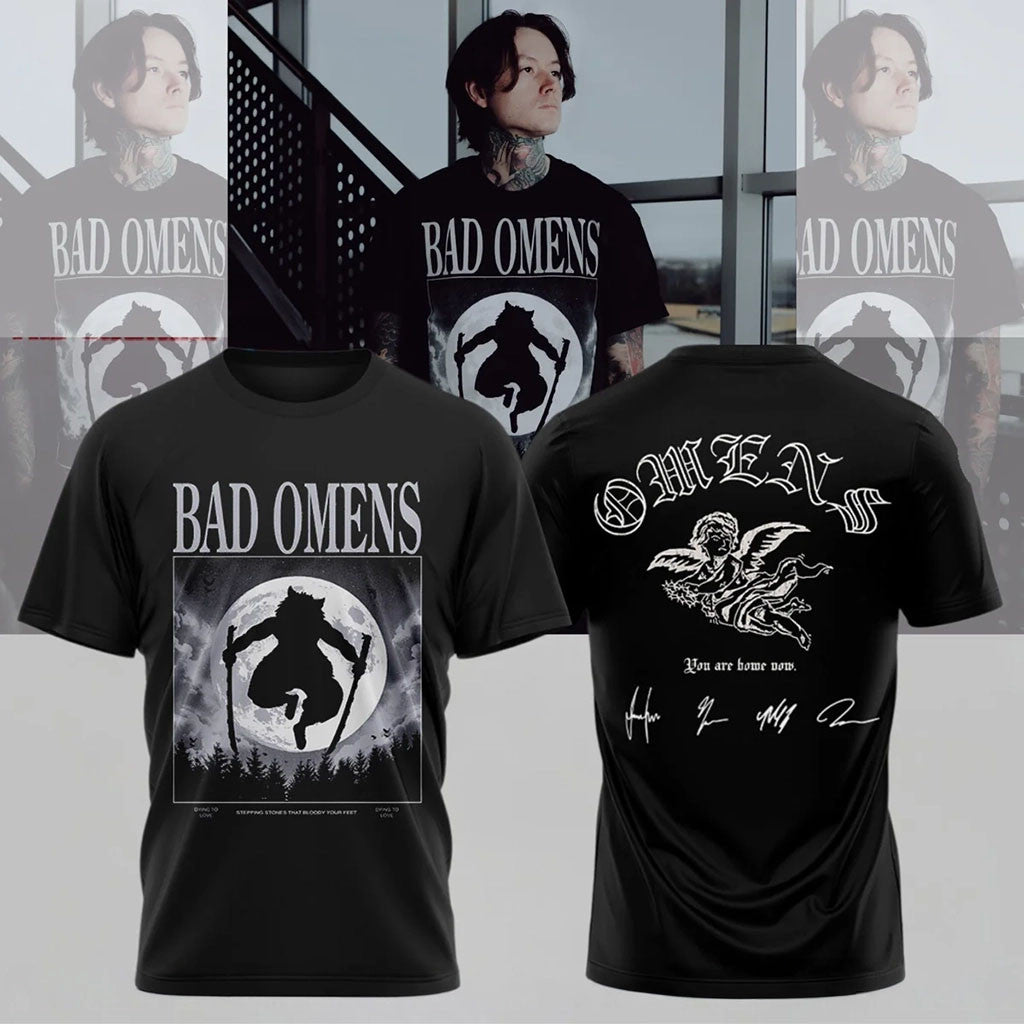 Bad Omens Merch 2026 Bad Omens Do You Feel Love Tour Signed T-Shirt Gifts For Music Lovers - Merchluma