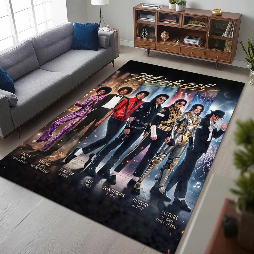 Michael Jackson Rock With You Rug Pop Michael Jackson Merch Music Icon Retro Tribute Fan Gifts - Merchluma