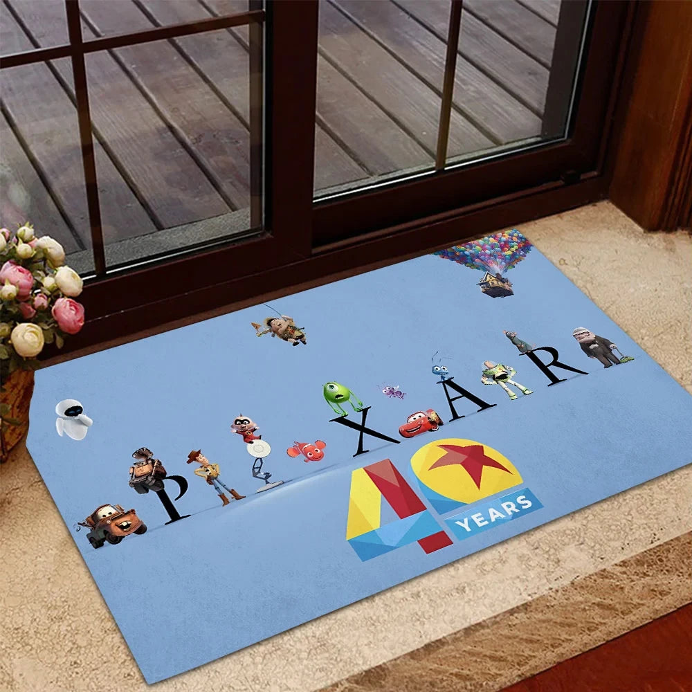 Pixar Animation Studios 40th Anniversary Doormat Pixar Merch 1986 2026 Movie Character Home Decor - Merchluma
