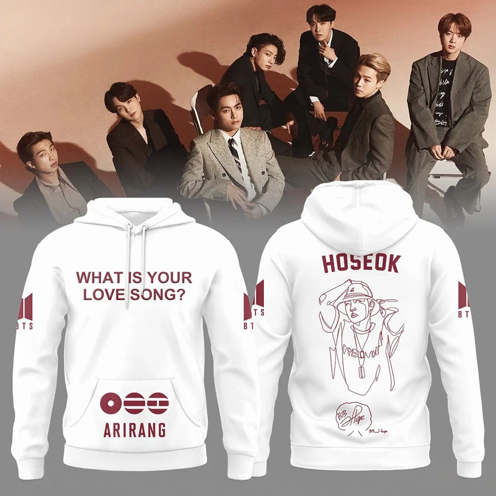 BTS What Is Your Love Song Hoseok Hoodie BTS Arirang World Tour Merch Gifts For Kpop Fans - Merchluma