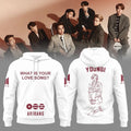 BTS What Is Your Love Song Yoongi Hoodie White Arirang Tour Merch Gifts For BTS Fans - Merchluma