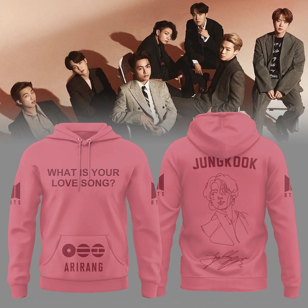BTS What Is Your Love Song Jungkook Hoodie Arirang Tour Merch Gifts For BTS Fans - Merchluma