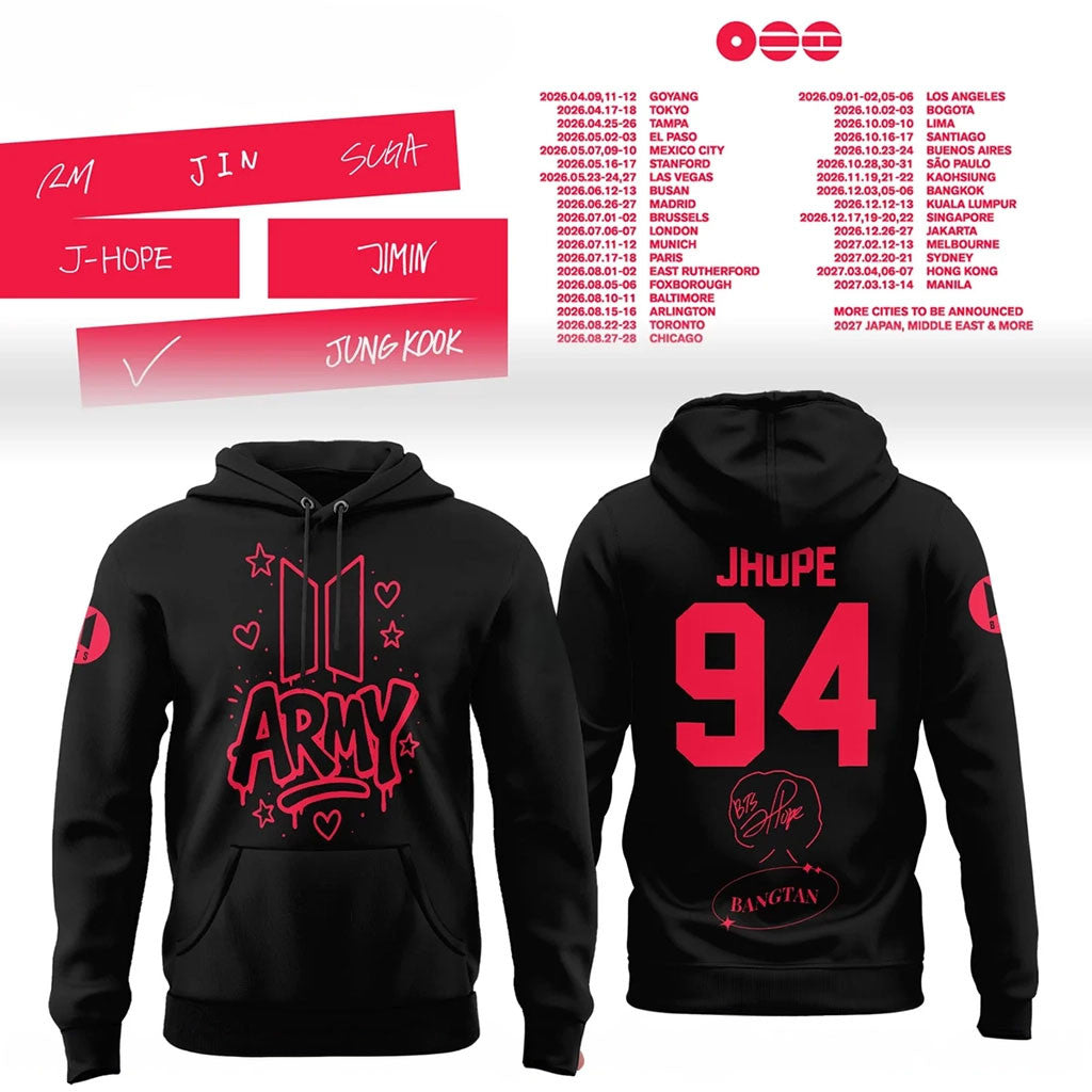 BTS #94 JHope World Tour Hoodie BTS Army Merch Gifts For Kpop Fans - Merchluma