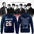 BTS x New England Patriots Merch BTS Arirang World Tour 2026 Hoodie New England Football Apparel - Merchluma