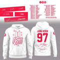 BTS #97 Jung Kook World Tour Hoodie White BTS Army Merch Gifts For Kpop Lovers - Merchluma