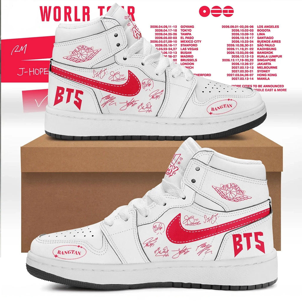 BTS World Tour 2026 Sneakers Bangtan BTS Merch Gift Ideas For Kpop Lovers - Merchluma