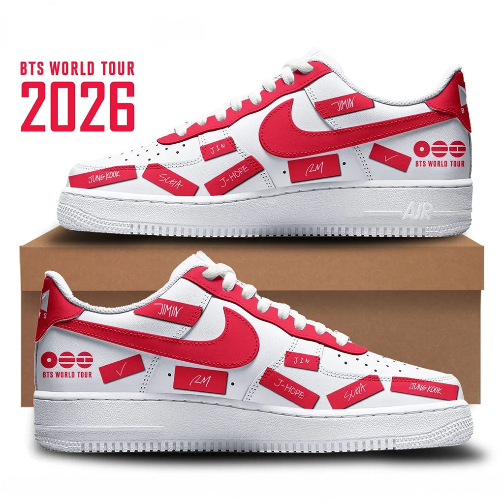 BTS World Tour 2026 Sneakers Kpop BTS Merch Gift Ideas For Kpop Fans - Merchluma