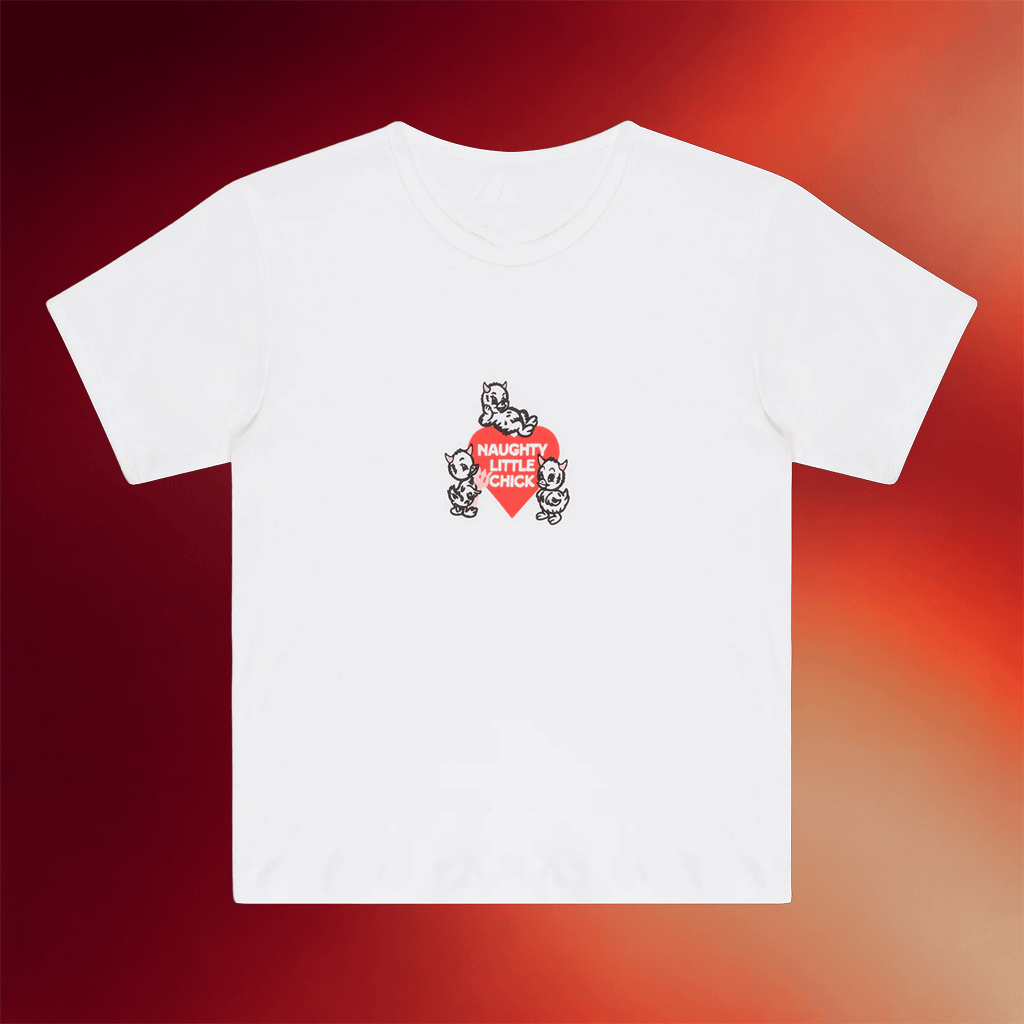 Unwell Merch 2026 Naughty Little Chick Baby Tee Cute Shirt Gifts For Her - Merchluma