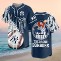 Custom New York Yankees Mascot The Bronx Bombers Flames Baseball Jersey Yankees Merch Fan Gifts - Merchluma