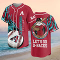 Arizona Diamondbacks Baxter Mascot Let's Go D-Backs Baseball Jersey Diamondbacks Merch 2026 - Merchluma