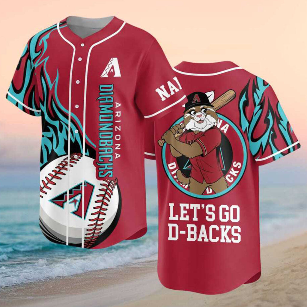 Arizona Diamondbacks Baxter Mascot Let's Go D-Backs Baseball Jersey Diamondbacks Merch 2026 - Merchluma