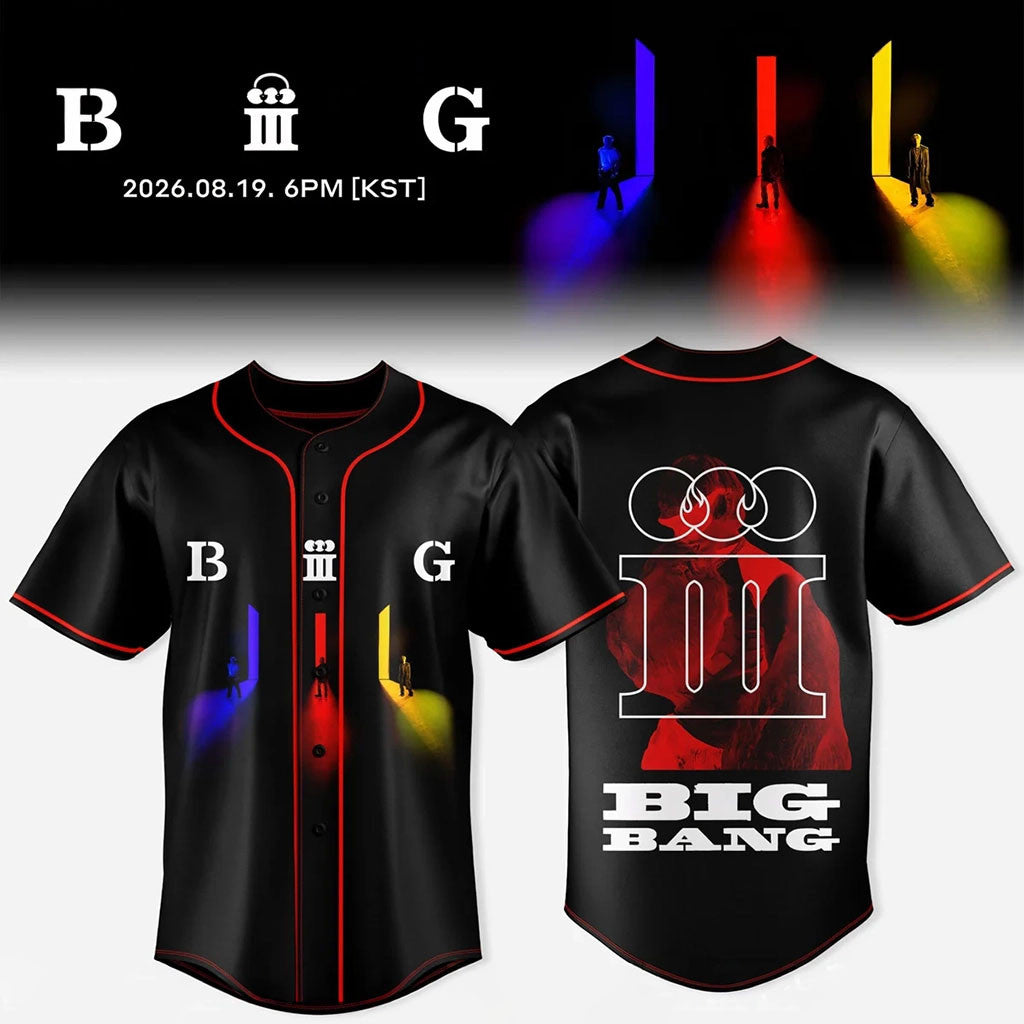 BigBang Merch 2026 BigBang 20th Anniversary World Tour Baseball Jersey Present For Kpop Lovers - Merchluma