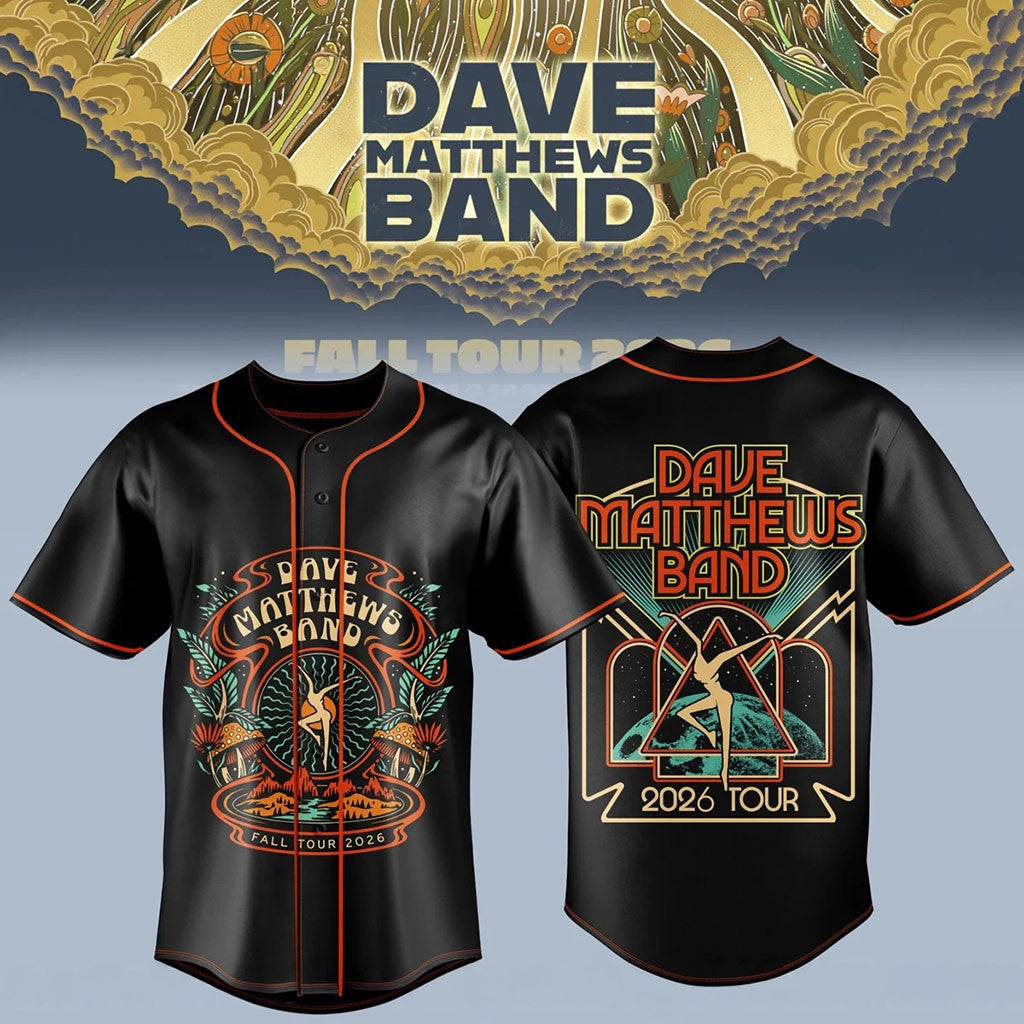 Dave Matthews Band Fall Tour 2026 Collection Baseball Jersey Dave Matthews Merch Fan Gear - Merchluma
