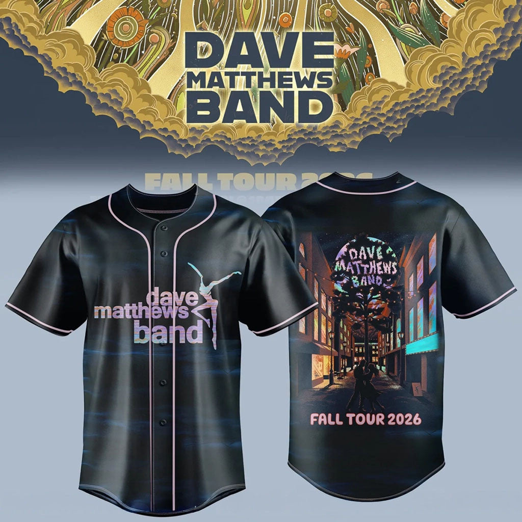 Dave Matthews Band Fall Tour 2026 Collection Baseball Jersey Dave Matthews Merch Music Fan Gear - Merchluma