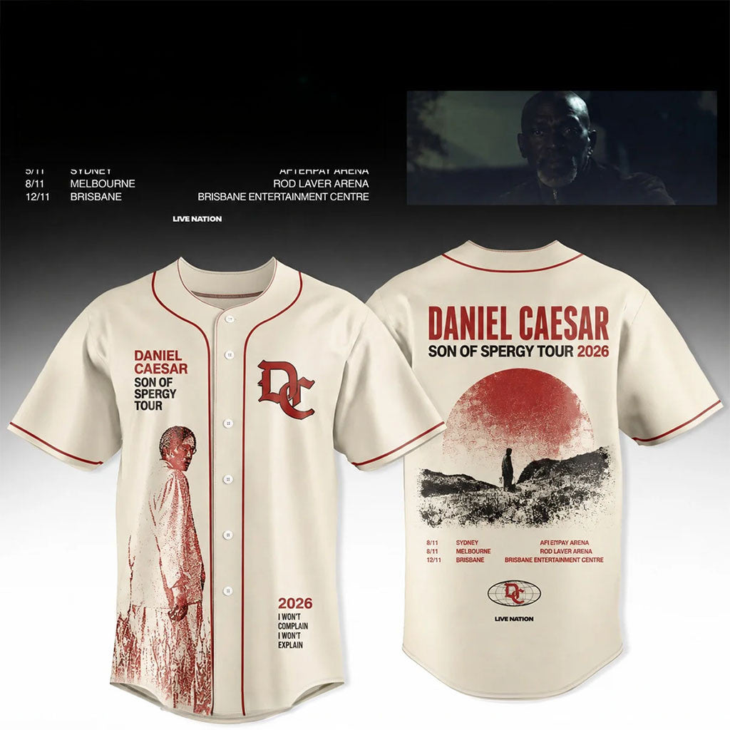 Daniel Caesar Son Of Spergy Tour 2026 Baseball Jersey Daniel Caesar Merch Music Lovers Gifts - Merchluma