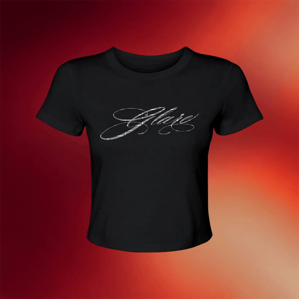 Glare Merch 2026 Bedazzled Petite Baby Tee Black Glare Shirts Best Gifts For Sister - Merchluma