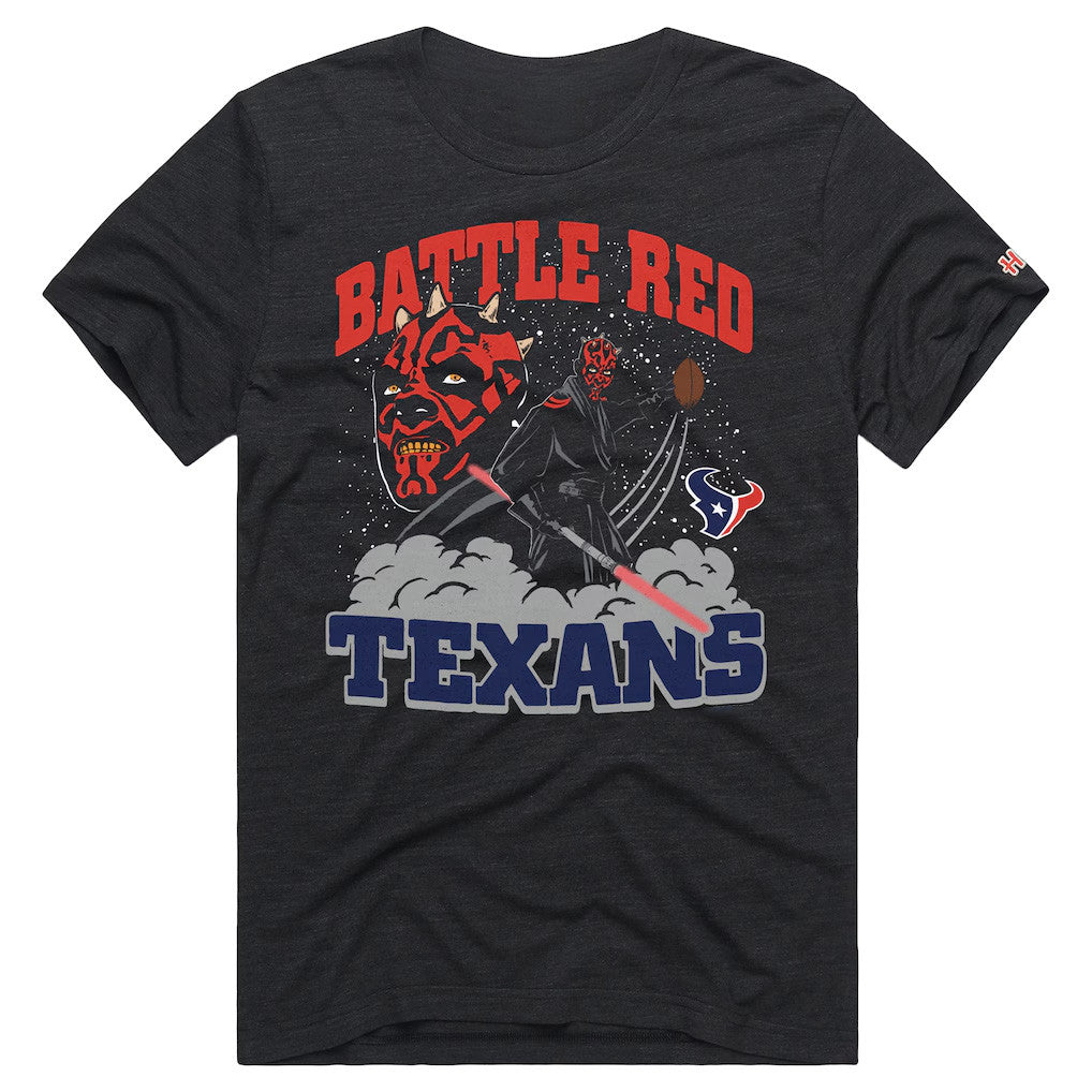 Houston Texans Merch 2026 Houston Texans Battle Red T-Shirt Star Wars X NFL Merch Fan Gifts - Merchluma