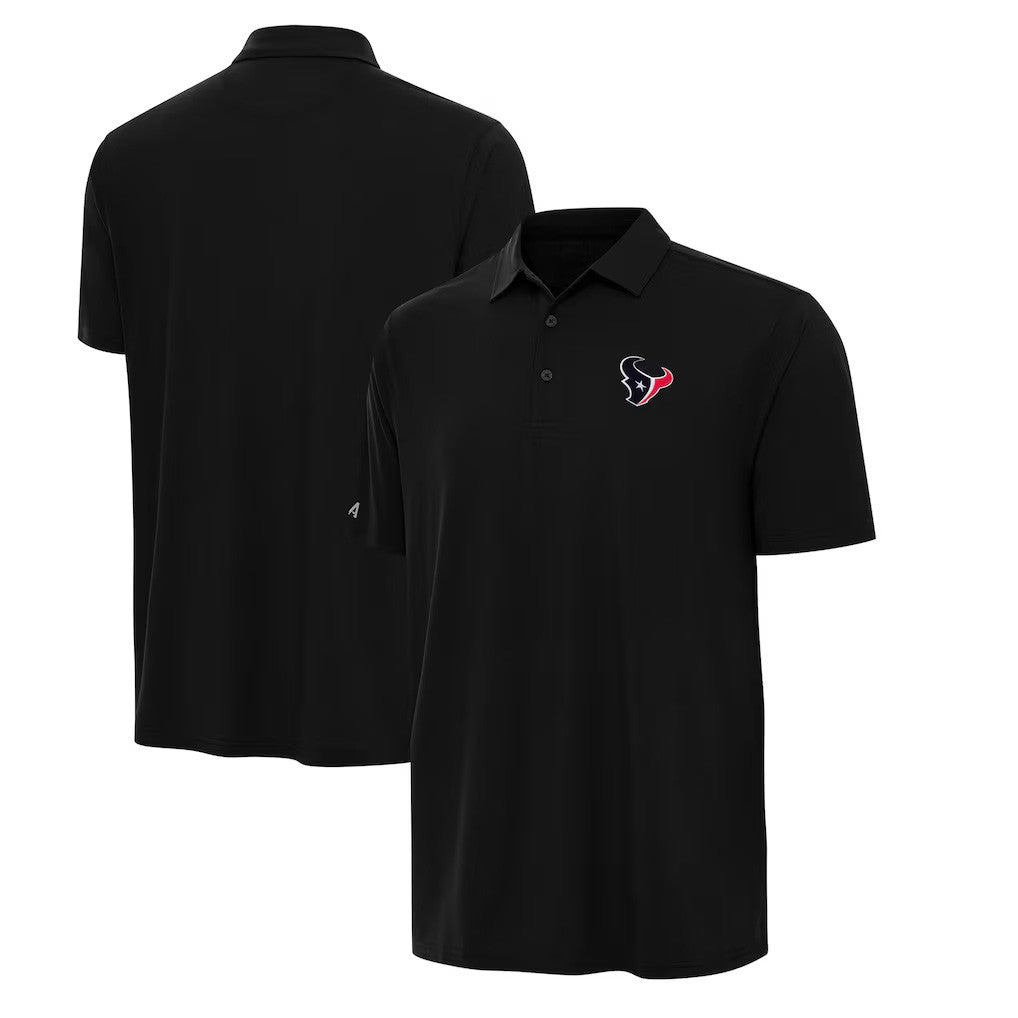 Houston Texans Merch 2026 Houston Texans Antigua Era Polo Shirt Black Football Themed Gifts - Merchluma