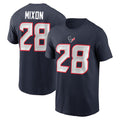 Joe Mixon T-Shirt Navy #28 Houston Texans Merch 2026 Game Day Outfits Gift For Football Fans - Merchluma