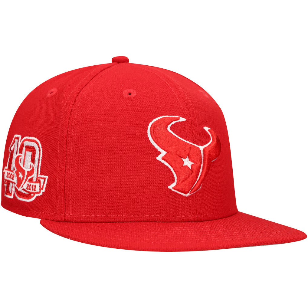 Houston Texans Merch 2026 Houston Texans Red Main Patch Snapback Hat Embroidered Fan Gifts - Merchluma