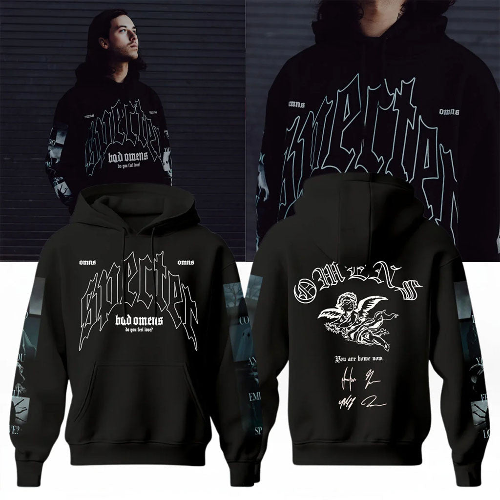 Bad Omens Merch 2026 Bad Omens Do You Feel Love Tour Hoodie Specter Hoodie Band Fan Gifts - Merchluma