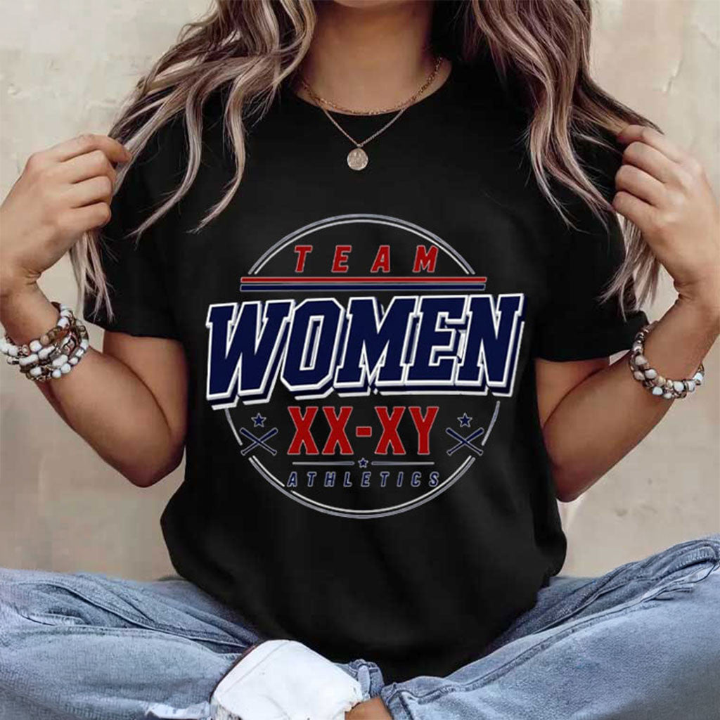 Team Women XX XY Save Girls Sports Female Athlete Support T-Shirt Gifts For Sports Lovers - Merchluma