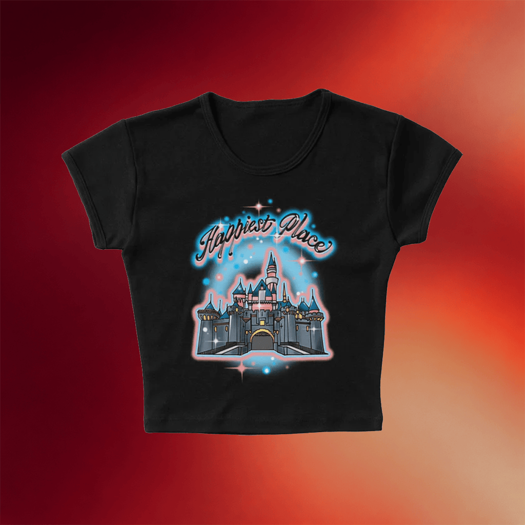 Rope Drop Threads Merch 2026 Happiest Place Black Baby Tee Cute Shirt Gifts For Hers - Merchluma