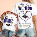 Baltimore Ravens Yes I'm A Nurse Halloween Witch Hat Shirt Ravens Merch Gifts For Football Fan - Merchluma