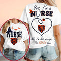 Chicago Bears Yes I'm A Nurse Halloween Witch Hat Shirt Bears Merch Football Fan Gifts - Merchluma