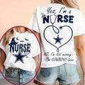 Dallas Cowboys Yes I'm A Nurse Halloween Witch Hat Stethoscope Shirt Cowboys Merch Fan Gifts - Merchluma