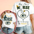 Green Bay Packers Yes I'm A Nurse Halloween Witch Hat Stethoscope Shirt Packers Merch Fan Gear - Merchluma