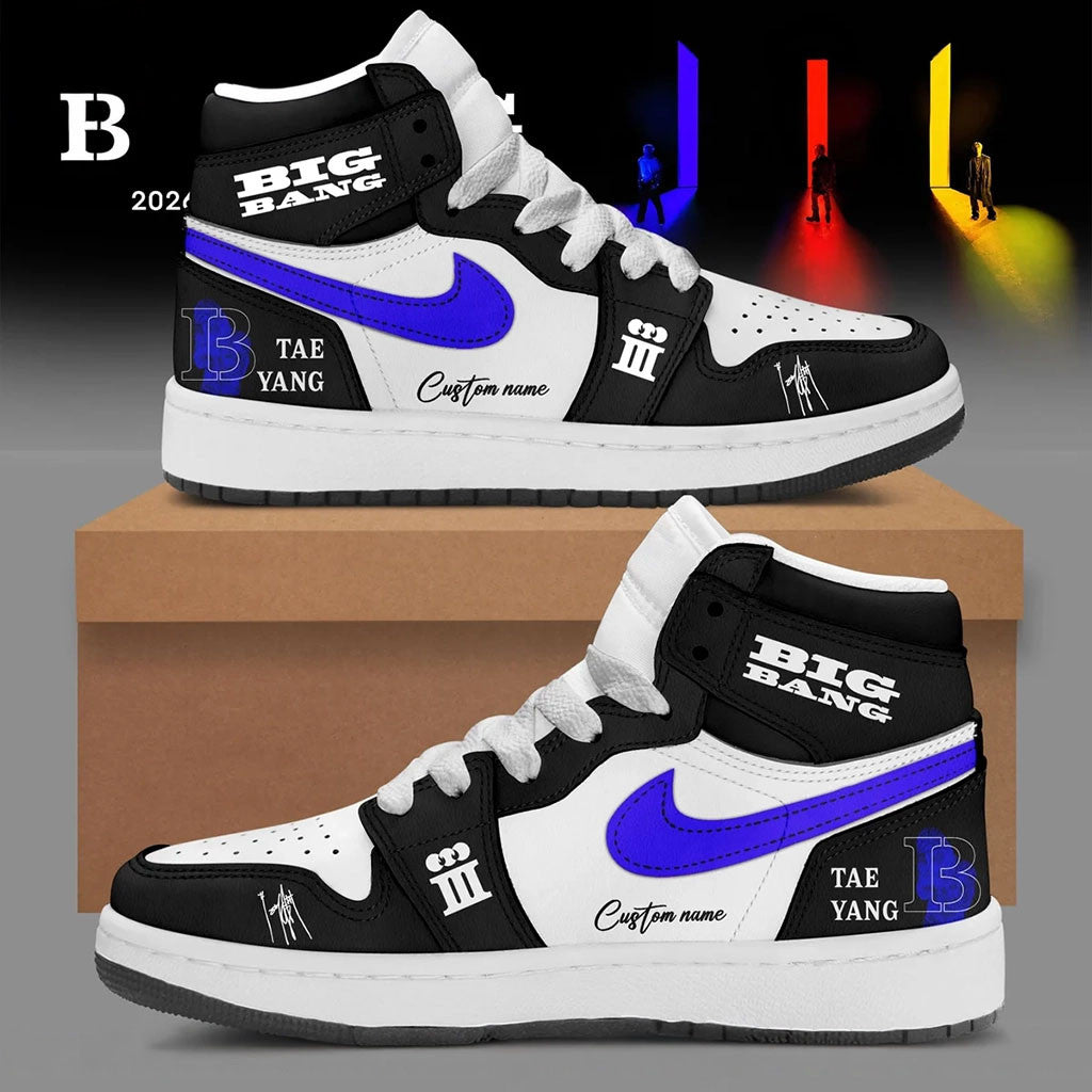 Personalized BigBang 20th Anniversary World Tour 26 27 Shoes Taeyang Sneakers Big Bang Merch - Merchluma