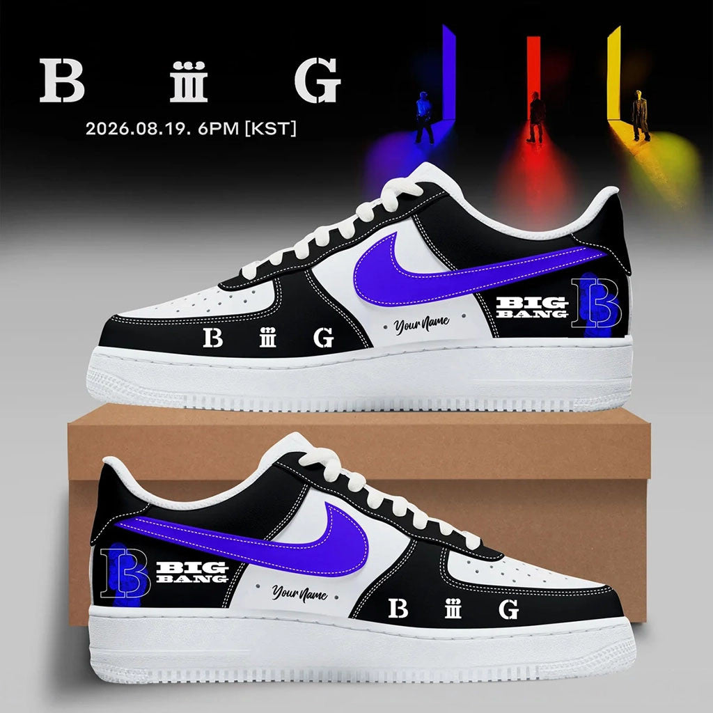 Custom BigBang 20th Anniversary World Tour 26 27 Shoes Sneakers Big Bang Merch Gift For VIP - Merchluma