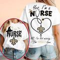New Orleans Saints Yes I'm A Nurse Halloween Shirt Saints Merch Best Gift For Halloween - Merchluma