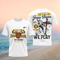 Pittsburgh Pirates It's In Jesus Name We Play Shirt Pirates Merch Presents For Baseball Lovers - Merchluma