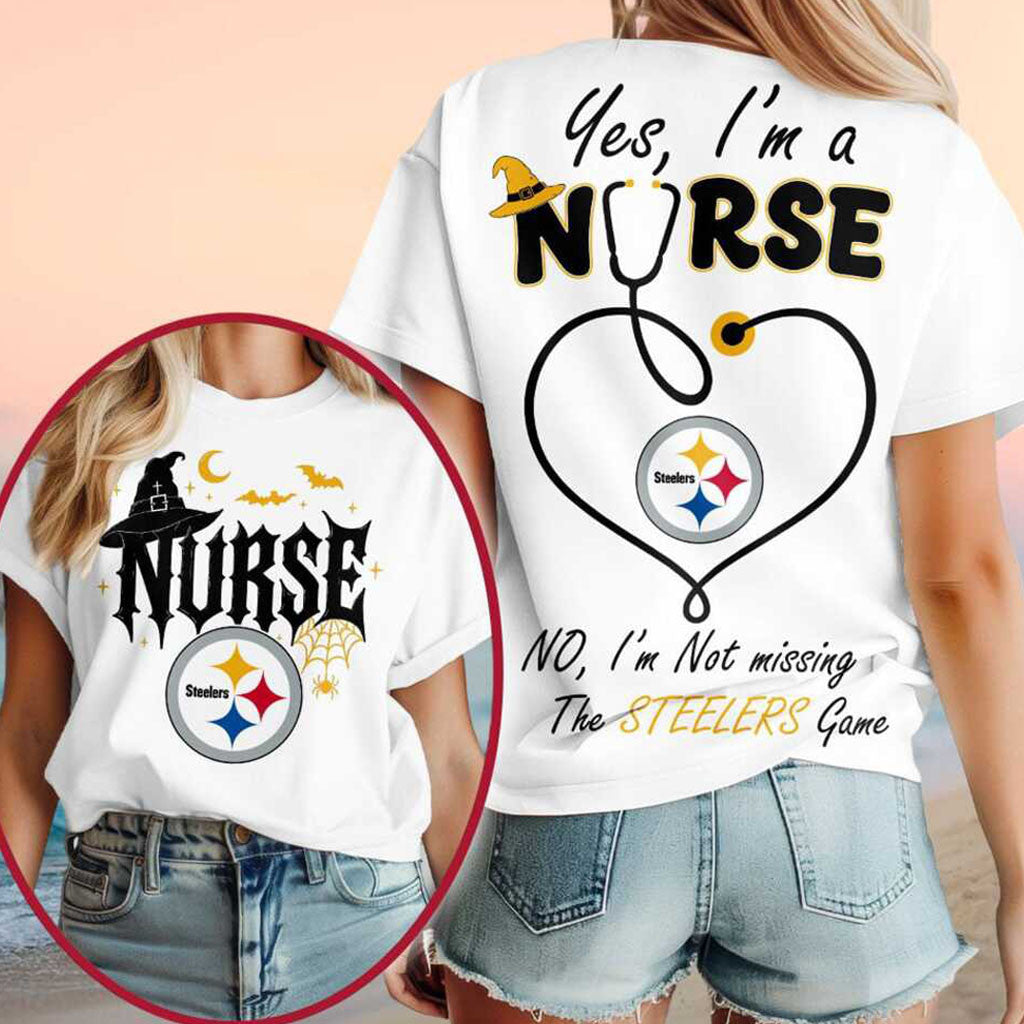 Pittsburgh Steelers Yes I'm A Nurse Halloween Shirt Steelers Merch Gifts For Nurses - Merchluma