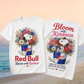 Red Bull Peanuts Snoopy Floral Blooming With Kindness Shirt Cute Snoopy Clothing Her Gifts - Merchluma