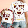 Washington Commanders Yes I'm A Nurse Halloween Shirt Commanders Merch Football Fan Gifts - Merchluma