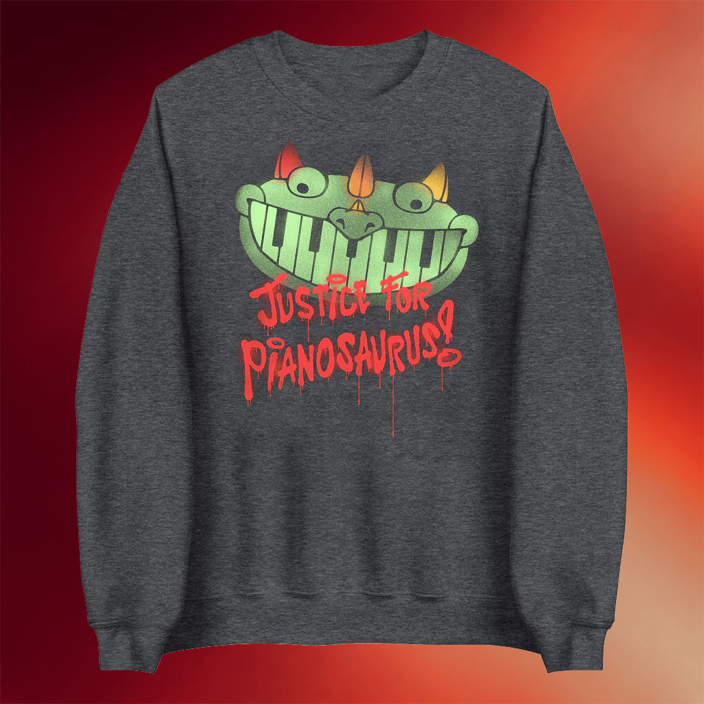 Poppy Playtime Merch Justice For Pianosaurus Sweashirt Gifts For Besties - Merchluma