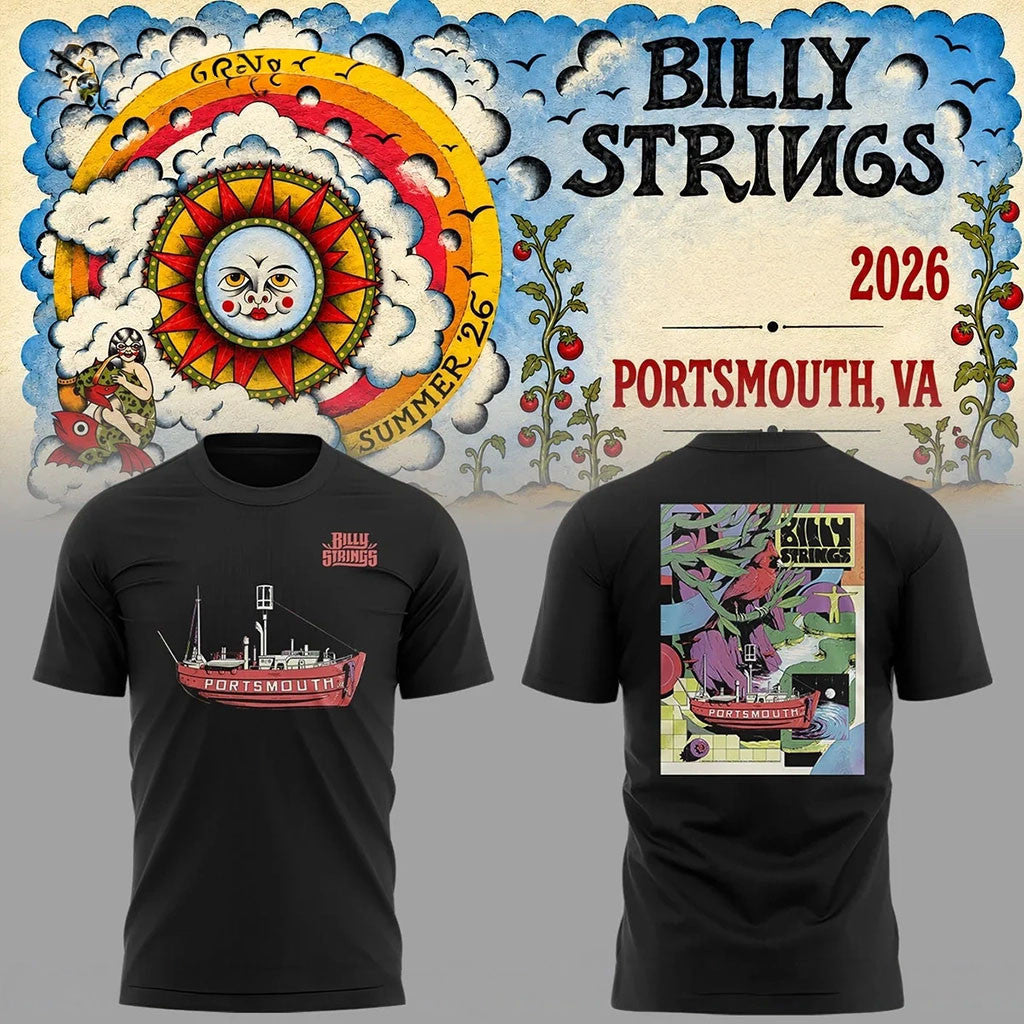 Billy Strings 2026 Event Poster T-Shirt Art By Micha Huigen Shirt Billy Strings Merch Fan Gifts - Merchluma