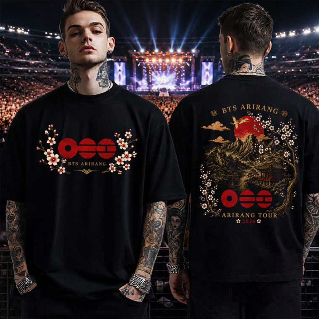 BTS Arirang Tour Korean Vintage T-Shirt Concert Outfits BTS Merch ARMY Kpop Fans Gifts - Merchluma