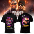 Chris Brown X Raymond Usher R&B Tour Merch 2026 Chris Brown Breezy T-Shirt Music Related Gifts - Merchluma